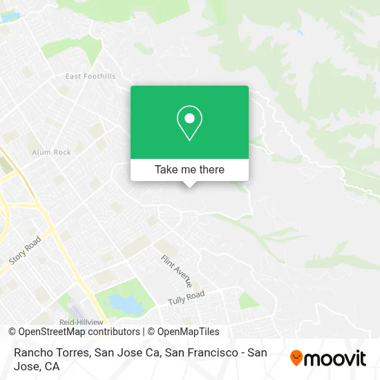 Rancho Torres, San Jose Ca map