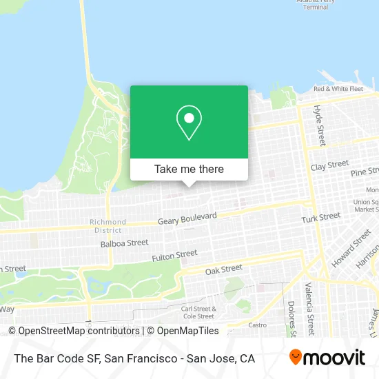 The Bar Code SF map
