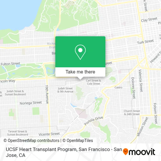 UCSF Heart Transplant Program map