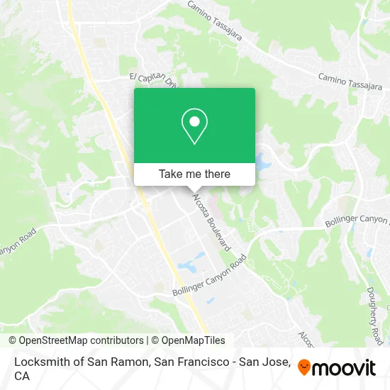Locksmith of San Ramon map