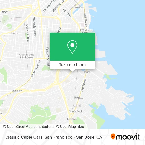 Classic Cable Cars map