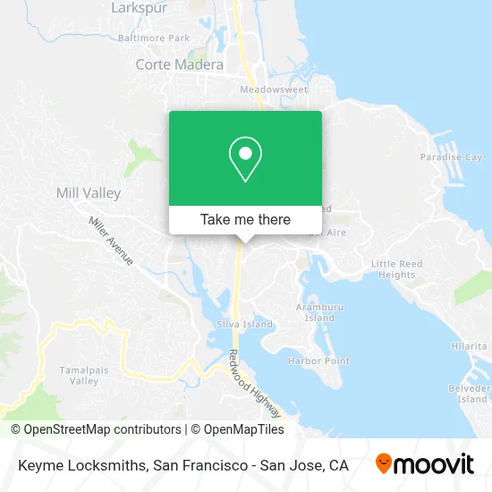 Keyme Locksmiths map