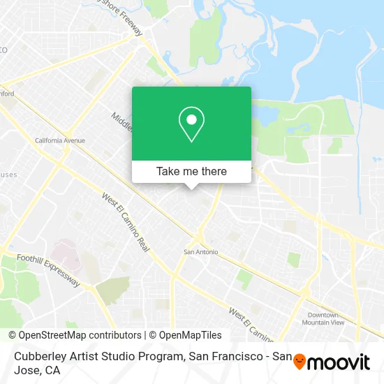 Cubberley Artist Studio Program map