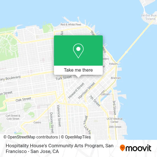 Hospitality House's Community Arts Program map