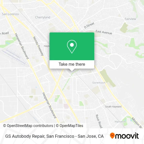 GS Autobody Repair map