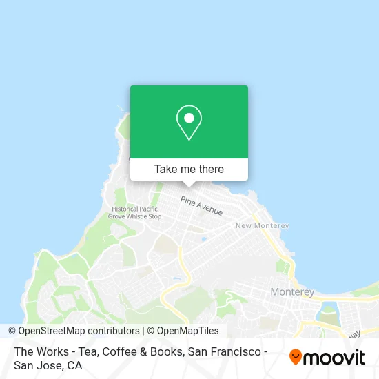 The Works - Tea, Coffee & Books map