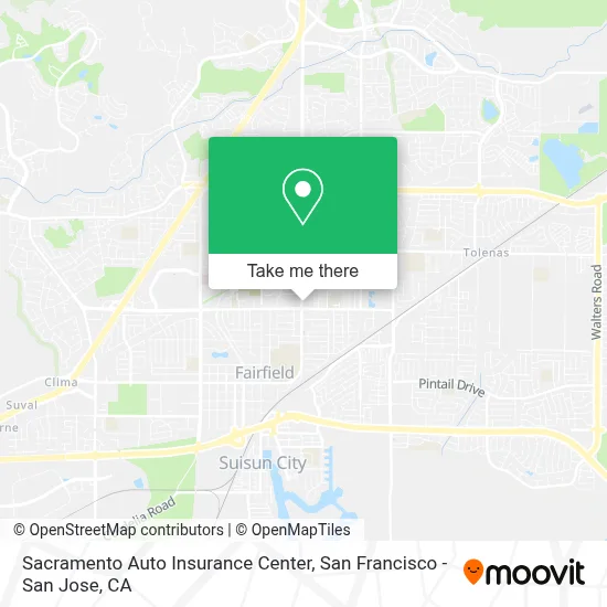 Sacramento Auto Insurance Center map