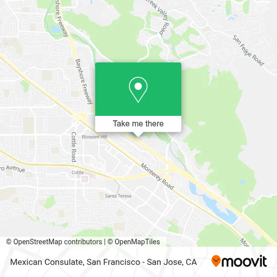 Mexican Consulate map