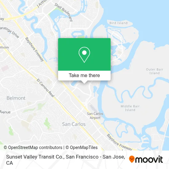 Sunset Valley Transit Co. map