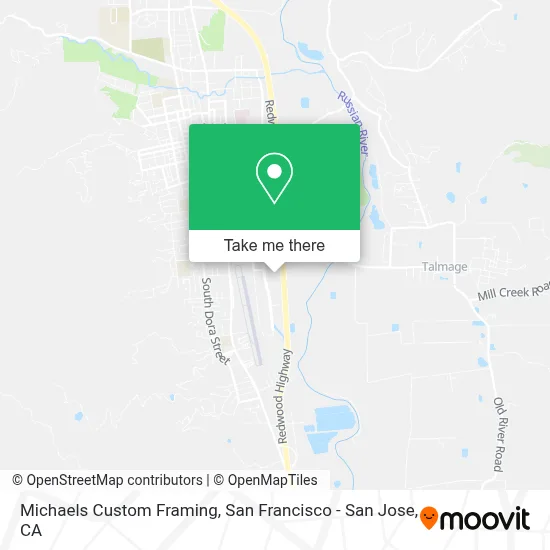 Michaels Custom Framing map