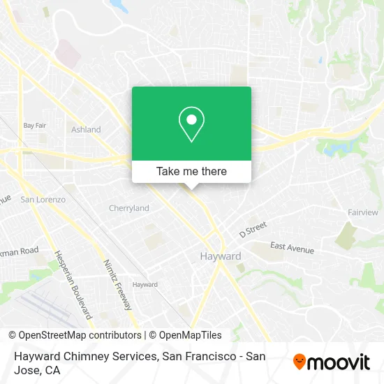 Hayward Chimney Services map