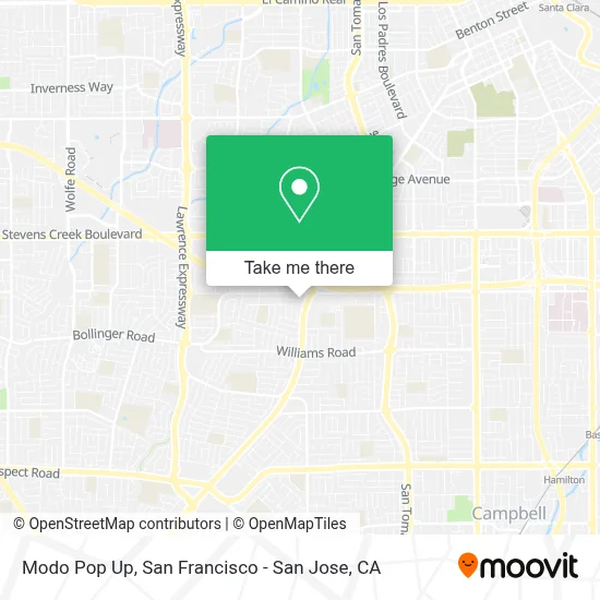 Modo Pop Up map