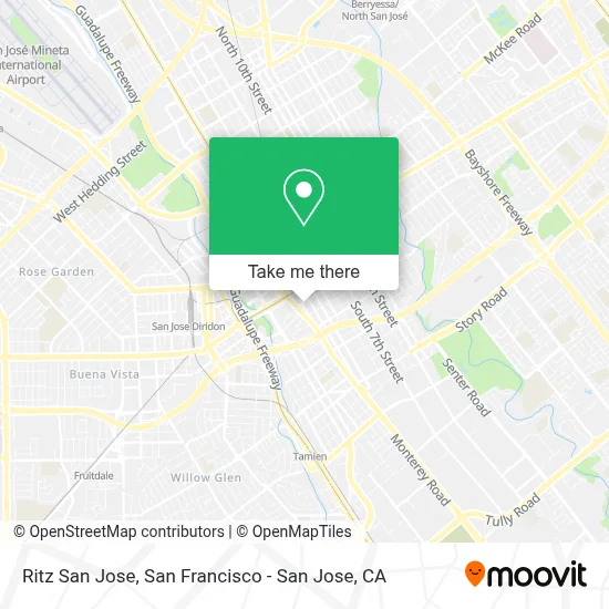Ritz San Jose map