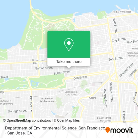 Department of Environmental Science map