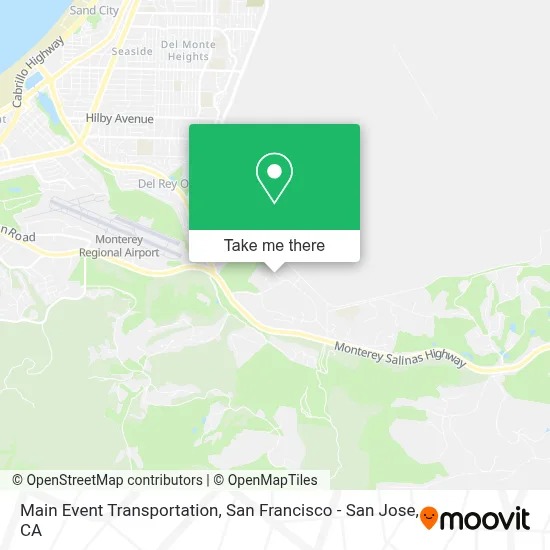 Main Event Transportation map