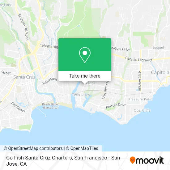 Go Fish Santa Cruz Charters map