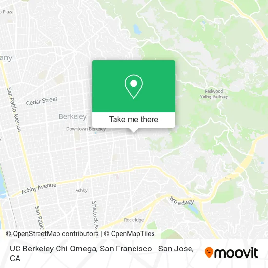 UC Berkeley Chi Omega map
