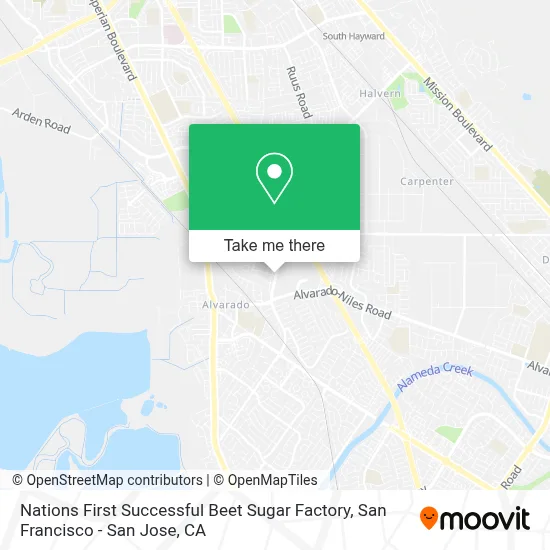 Nations First Successful Beet Sugar Factory map