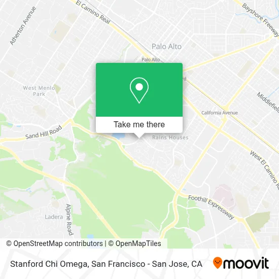 Stanford Chi Omega map