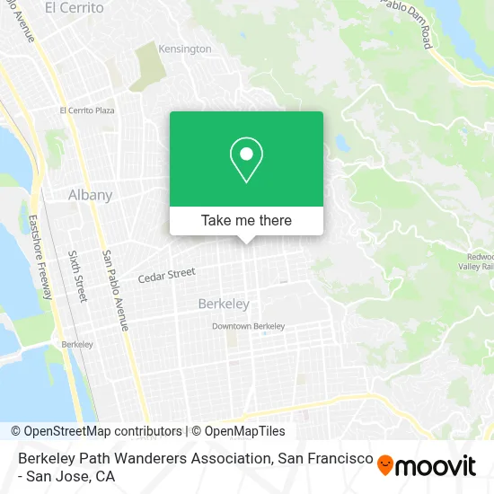 Berkeley Path Wanderers Association map