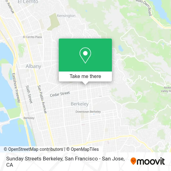 Sunday Streets Berkeley map