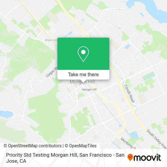 Priority Std Testing Morgan Hill map