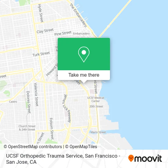 UCSF Orthopedic Trauma Service map