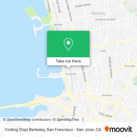 Coding Dojo Berkeley map