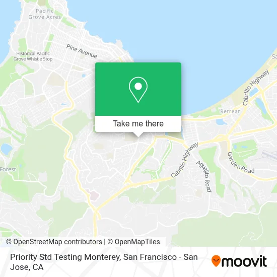 Priority Std Testing Monterey map