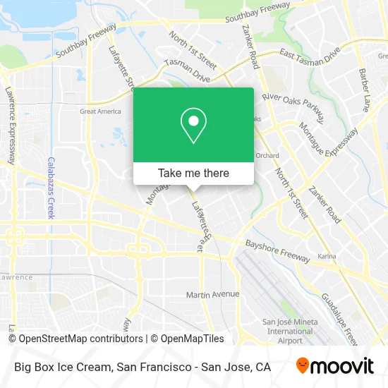 Big Box Ice Cream map