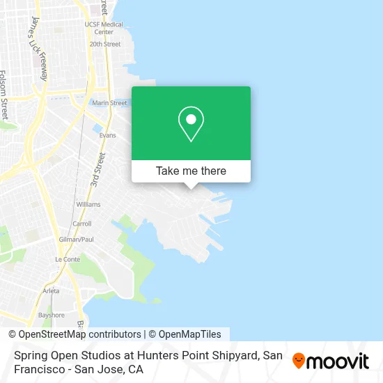 Spring Open Studios at Hunters Point Shipyard map