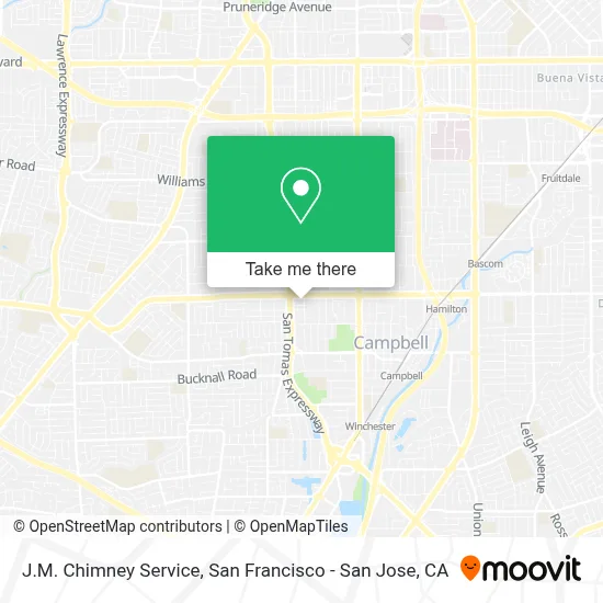 J.M. Chimney Service map
