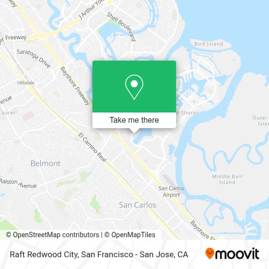 Raft Redwood City map