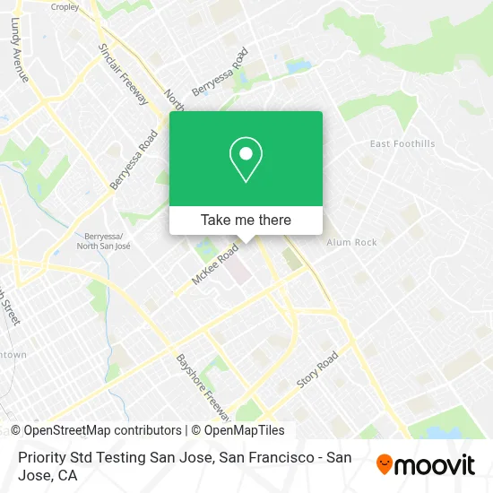 Priority Std Testing San Jose map