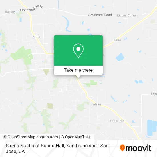 Sirens Studio at Subud Hall map