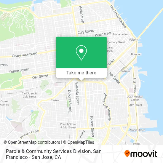 Parole & Community Services Division map
