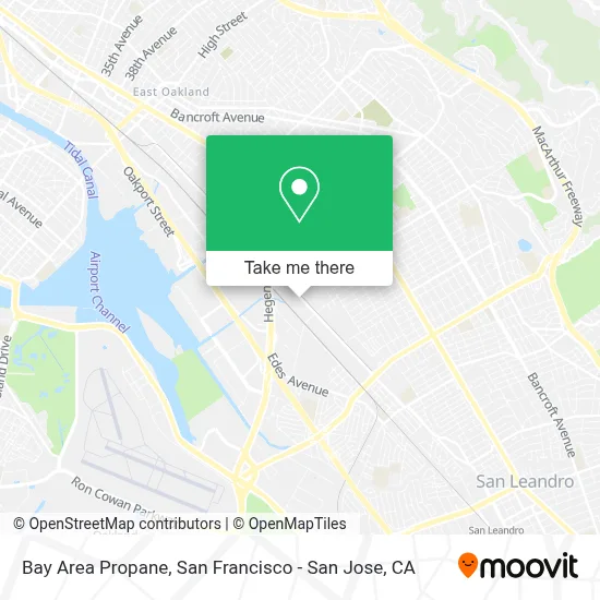 Bay Area Propane map