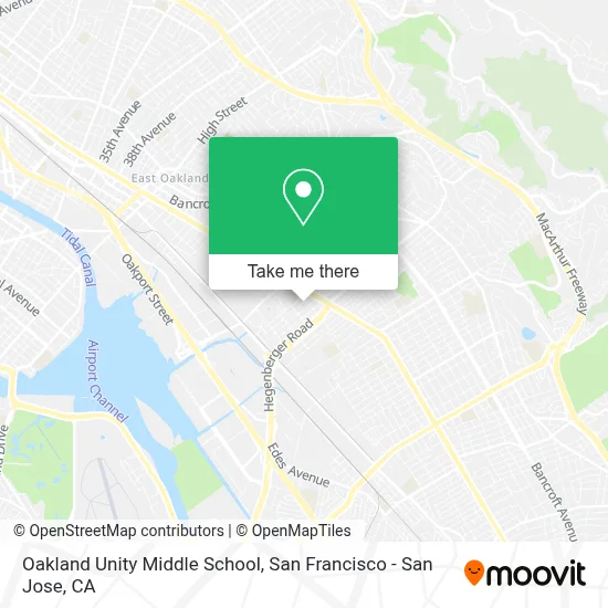 Oakland Unity Middle School map