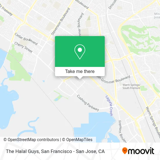 The Halal Guys map