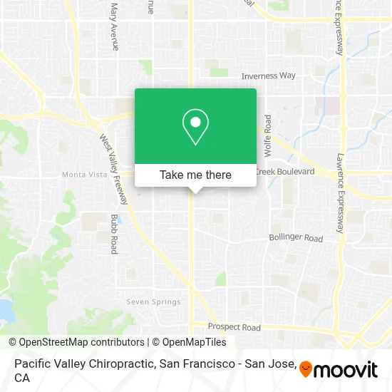 Pacific Valley Chiropractic map