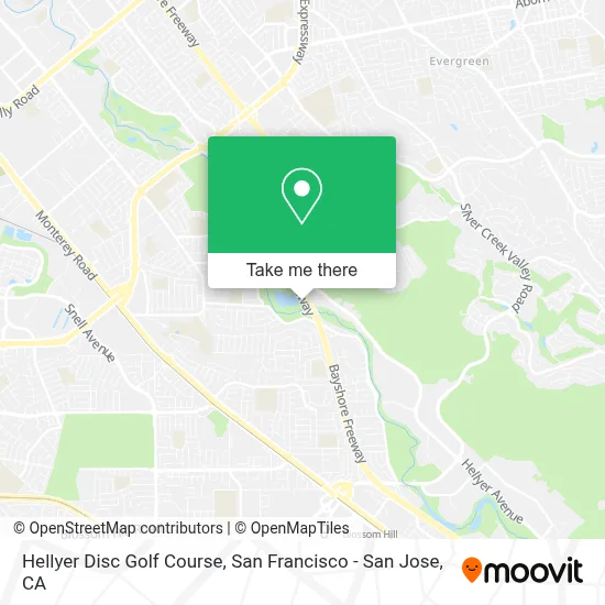 Hellyer Disc Golf Course map