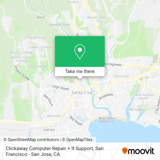 Clickaway Computer Repair + It Support map