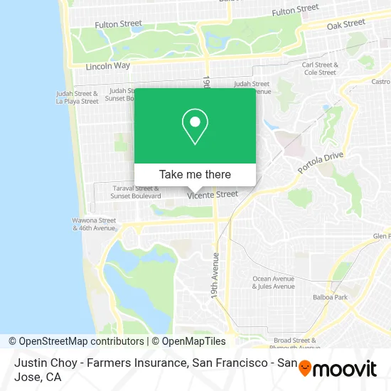 Justin Choy - Farmers Insurance map