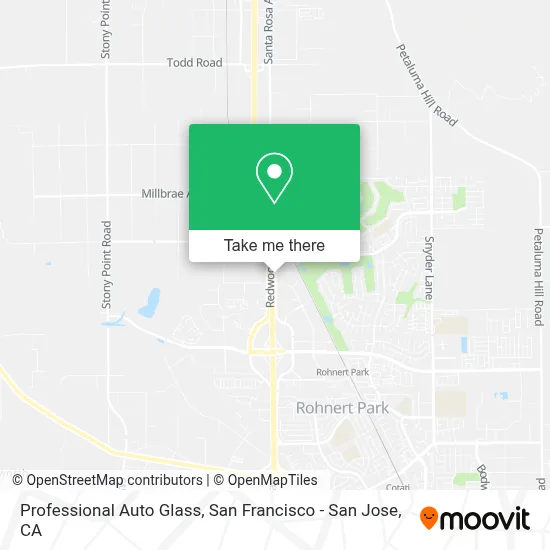 Professional Auto Glass map
