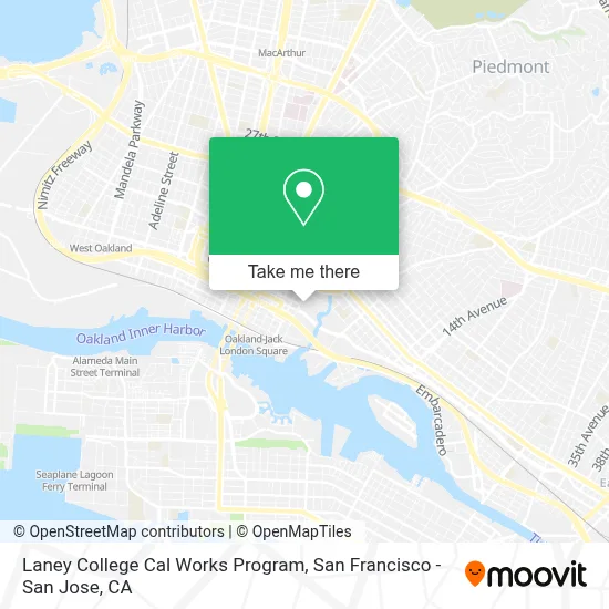 Laney College Cal Works Program map