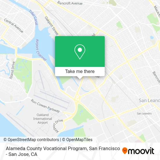 Alameda County Vocational Program map