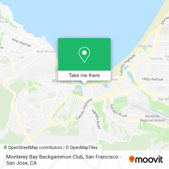 Monterey Bay Backgammon Club map