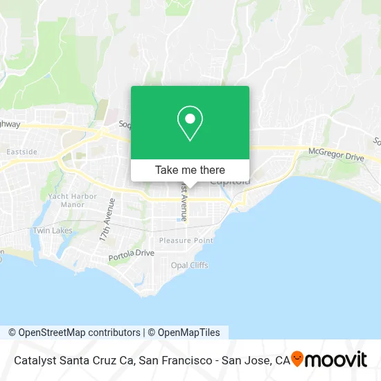 Catalyst Santa Cruz Ca map