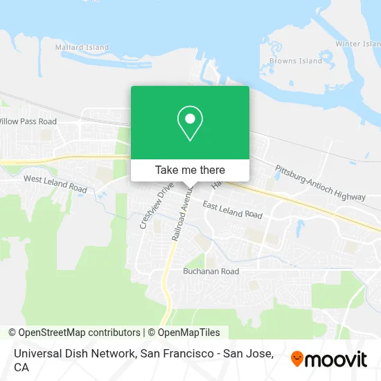Universal Dish Network map