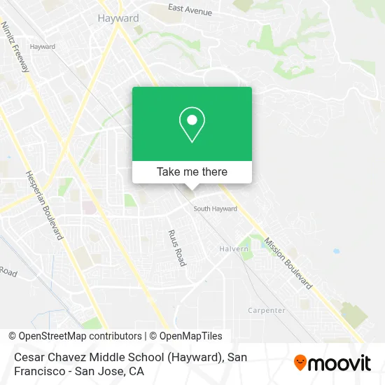 Cesar Chavez Middle School (Hayward) map